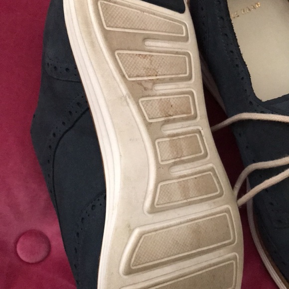 Navy Cole Haan wingtip oxford sneakers - Picture 4 of 5